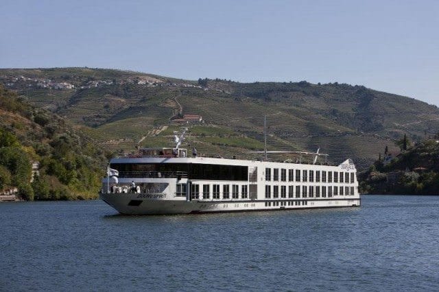 Uniworld’s Douro Spirit sailing along the magnificent Douro River Valley. Photo courtesy of Uniworld Boutique River Cruises