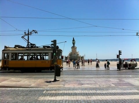 Exploring sunny Lisbon, Portugal. Photo © 2012 Peter Saunders