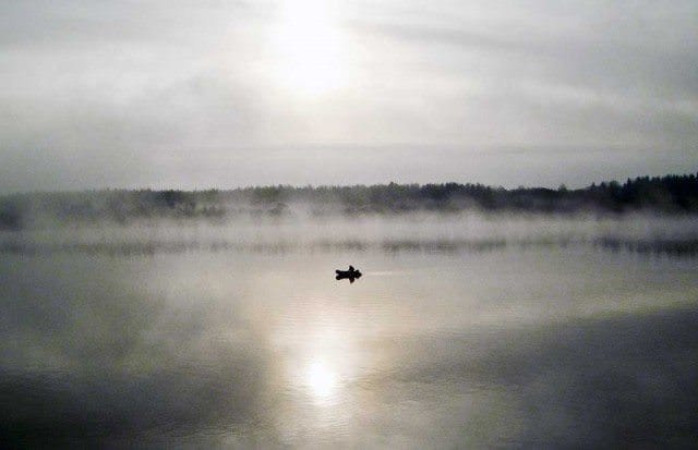 Ghostly morning on the Volga River