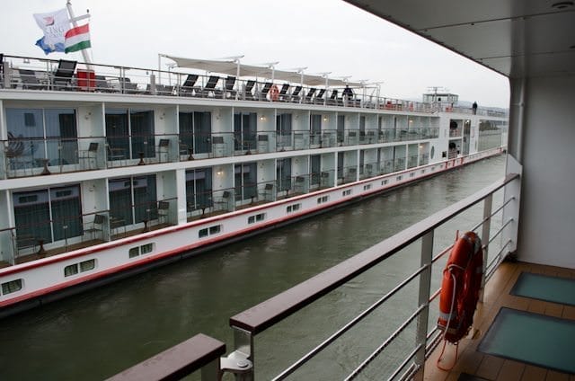 Passing Viking Embla from onboard Viking Freya. Photo © 2012 Aaron Saunders