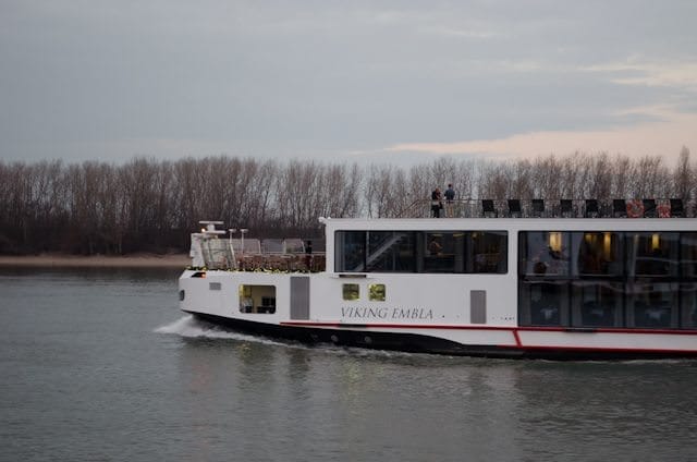 Viking Embla on the Danube on a cool winter day. In December, we'll sail sister-ship Viking Baldur on the Rhine. Photo © Aaron Saunders