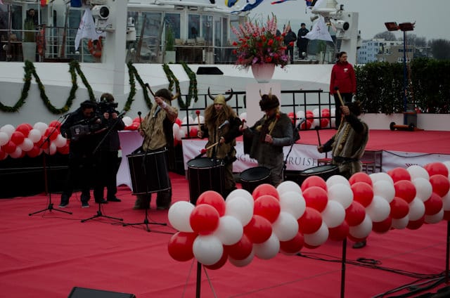 Vikings serenade the crowd outside before celebrations get under way! Photo © 2013 Aaron Saunders