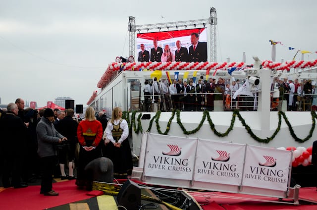 Christenings were also carried out in Rostock, Germany, where shipbuilder Neptun Werft is based. Photo © 2013 Aaron Saunders