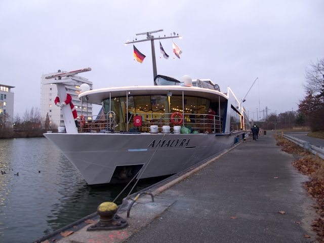 AmaWaterways AmaLyra docked in Nuremberg, Germany in December 2011. Notice the lack of people queuing up! Photo © 2013 Aaron Saunders