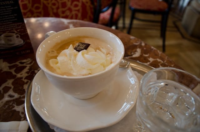 Coffee at Cafe Central in Vienna, Austria. Photo © 2012 Aaron Saunders