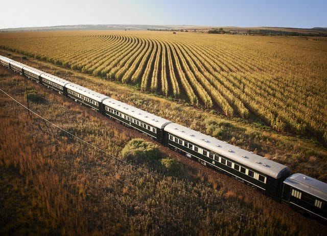 AmaWaterays new "Rivers & Rails of Africa" itinerary will include a journey aboard the classic Rovos Rail luxury train. Photo courtesy of Rovos.