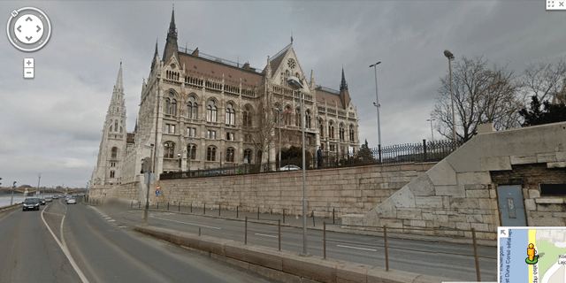 The Hungarian Parliament, as seen on Google Street View. An invaluable resource!
