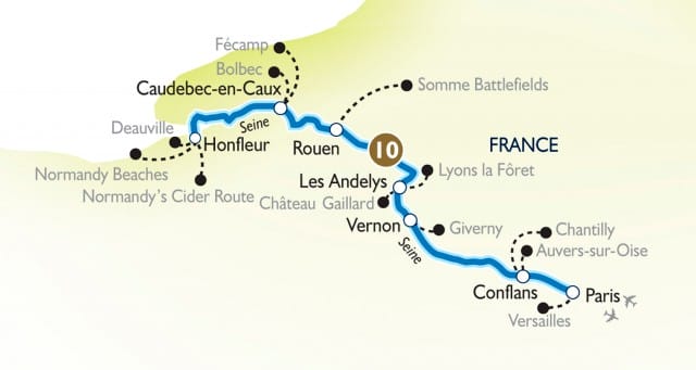 Scenic's Gems of France itinerary will debut in July 2014. Illustration courtesy of Scenic Tours.