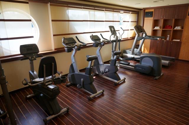 The gym on A-ROSA Stella. © 2013 Ralph Grizzle