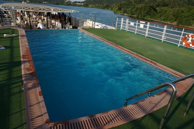 We cooled off in the large pool on A-ROSA Stella. © 2013 Ralph Grizzle