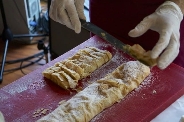 Apple Strudel demonstration. © 2013 Ralph Grizzle