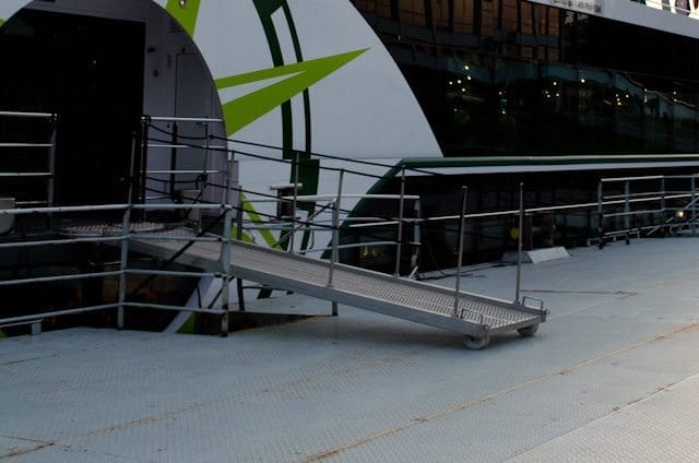 Due to variances in docks and docking locations, it can be difficult to predict whether it will be easy to get around with a mobility scooter. Phot © Aaron Saunders