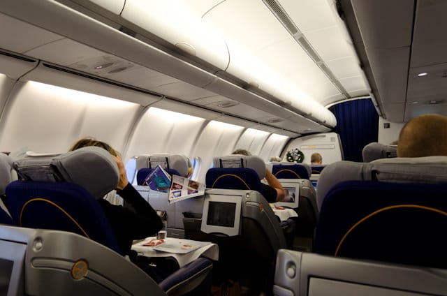 The only way to fly? I think so! Business Class on LH 493 to Frankfurt. Photo © 2013 Aaron Saunders