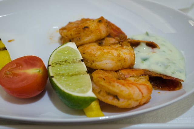 Business Class 101: this is just one of just the appetizer aboard Lufthansa jets! Photo © 2013 Aaron Saunders