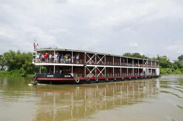 Avalon Angkor was constructed in 2012 and boasts just 16 intimate staterooms. Photo courtesy of Avalon Waterways