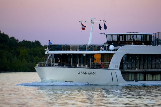AmaPrima on the Danube, approaching Vienna. @ 2013 Ralph Grizzle