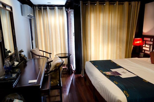 Even the lowest-category stateroom aboard AmaDara will feature dual French and step-out balconies, similar to this one aboard AmaLotus. Photo © Aaron Saunders