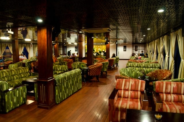 The attractive Saigon Lounge aboard AmaLotus. Photo © Aaron Saunders