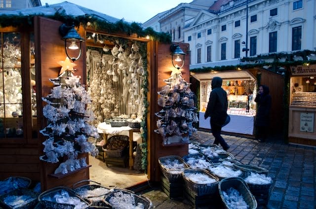 Christmas Markets - like this one in Vienna, Austria - are all about unique crafts, local food and traditions. Photo © 2012 Aaron Saunders