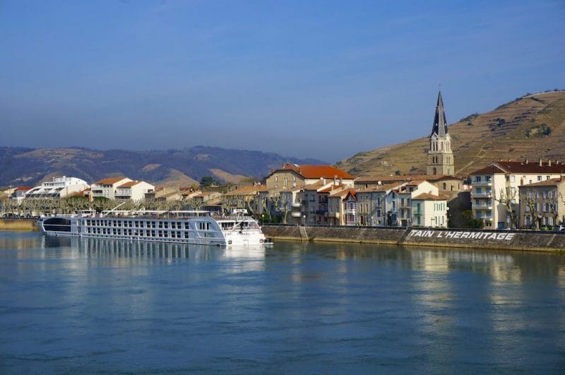 S.S. Catherine docked in Tain L'Hermitage. © 2014 Ralph Grizzle