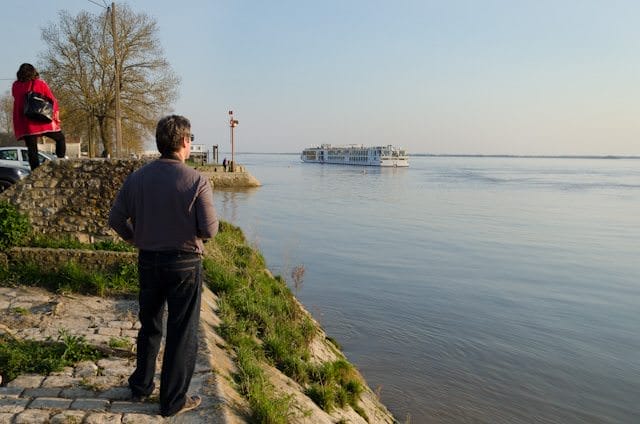 Viking Forseti departs Blaye, France. Photo © 2014 Aaron Saunders