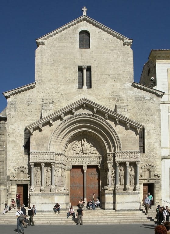 Church of St. Trophime (Trophimus) is a Roman Catholic church and former cathedral built between the 12th century and the 15th century in the city of Arles. photo courtesy of Wikipedia, photographer Hans Peter Schaefer, http://www.reserv-a-rt.de