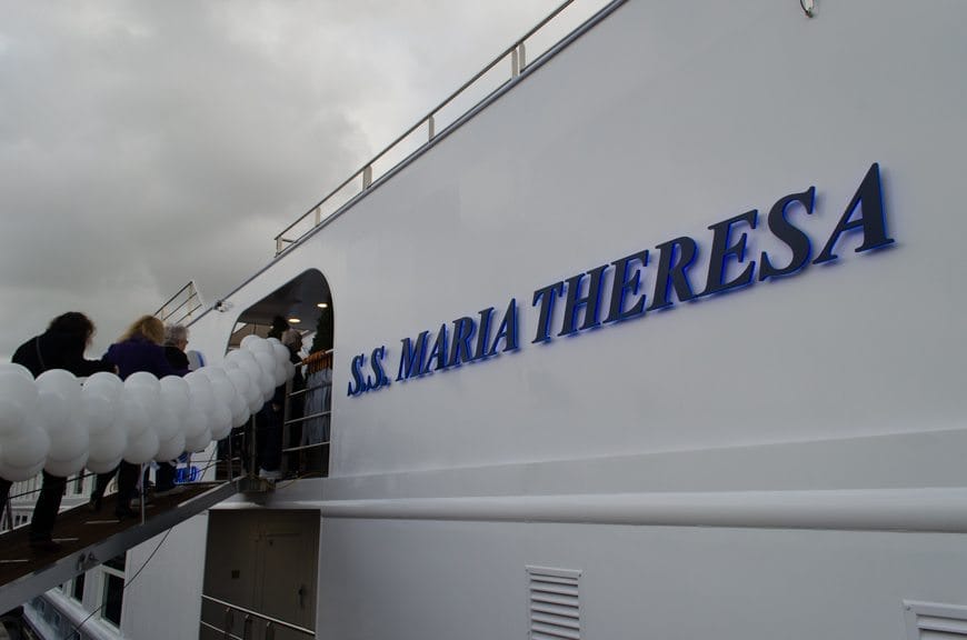 Re-boarding the gorgeous S.S. Maria Theresa in Amsterdam. Photo © 2015 Aaron Saunders