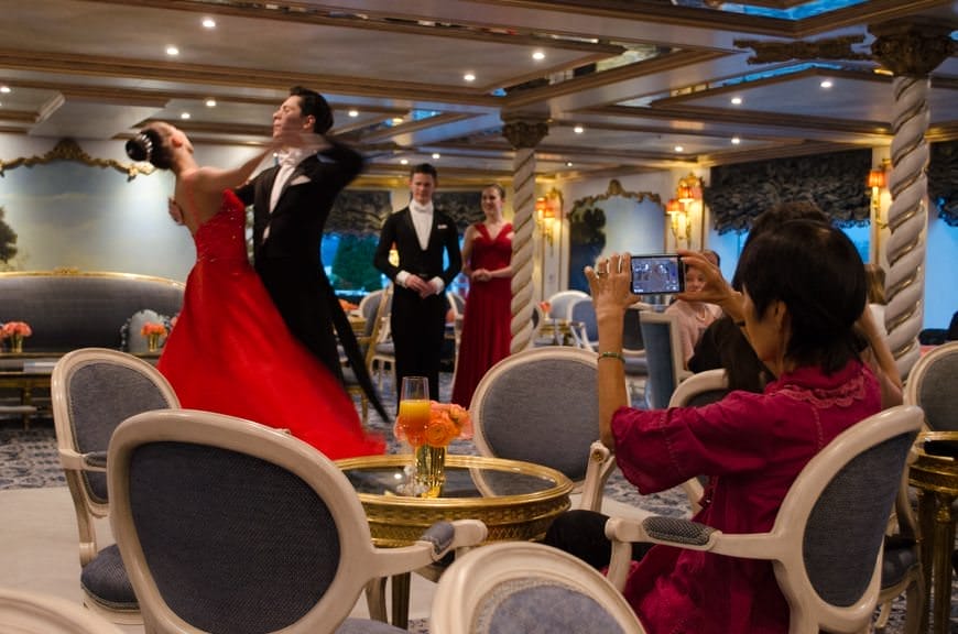 Here, you can watch professional dancers waltz...Photo © 2015 Aaron Saunders