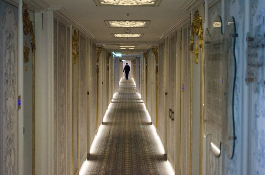 Walking the Deck 2 Corridor aboard the S.S. Maria Theresa. Photo © 2015 Aaron Saunders