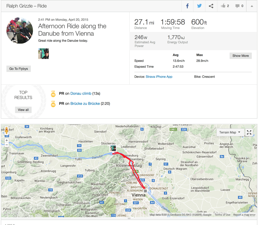 bike ride in vienna