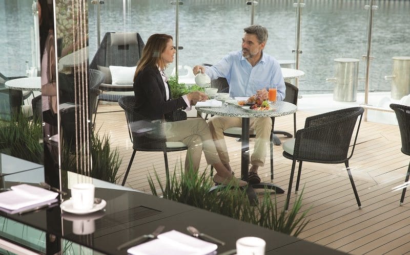A Closer Look At Emerald Cruises 5 "The Terrace" on Emerald Cruises' Ships. Photo Courtesy of Emerald Cruises.