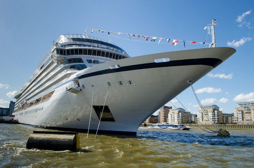 The Blurring Line Between River And Ocean Cruises 6 Viking Cruises first-ever oceangoing ship, Viking Star, photographed here in Greenwich, England on May 12, 2015. Photo © 2015 Aaron Saunders