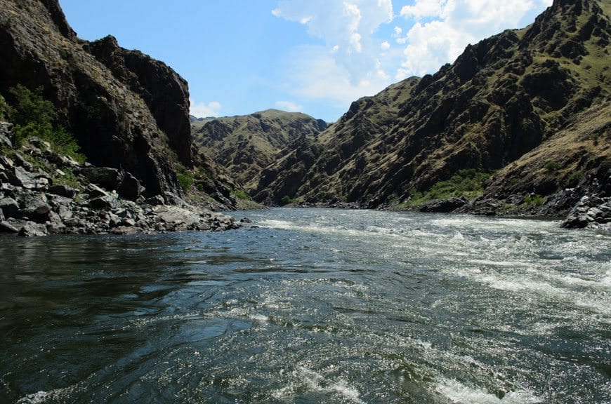 After lunch, it was back onboard the jetboat to go even deeper into Hell's Canyon. Photo © 2015 Aaron Saunders