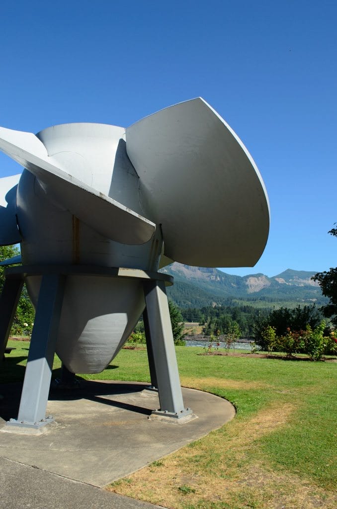 Turbine blades as art installation. Photo © 2015 Aaron Saunders