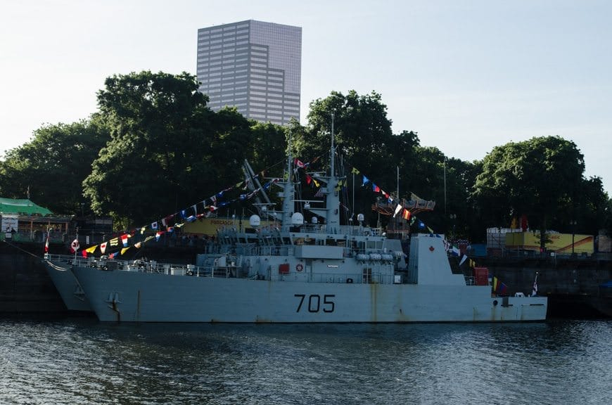 It's Fleet Week here in Portland - and even the Canadian Navy has come out to play. Photo © 2015 Aaron Saunders