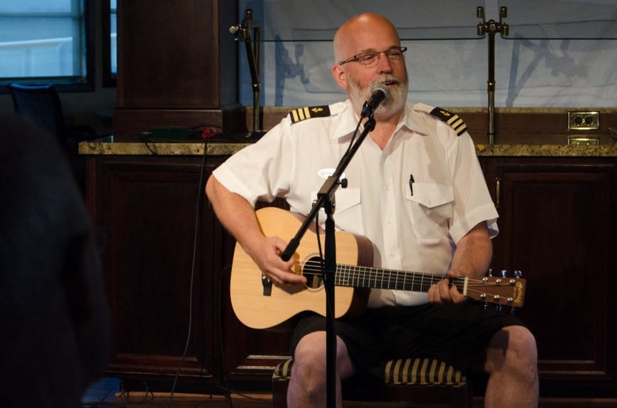 Chief Mate Lyman performs some fantastic songs for us...Photo © 2015 Aaron Saunders