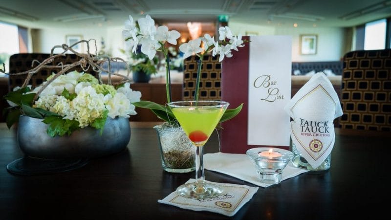 Tauck's ms Savor features complimentary beverages throughout the day. © 2015 Ralph Grizzle