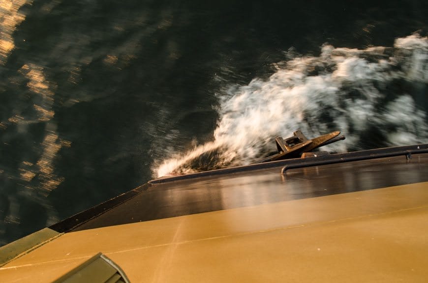 S.S. Legacy knifes through the water...Photo © 2015 Aaron Saunders