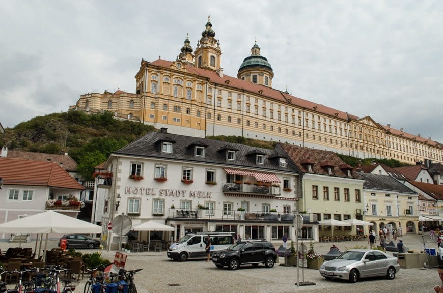 I've said it before, and I'll say it again: The imposing Melk Abbey lords over the town of Melk. Photo ©  2015 Aaron Saunders