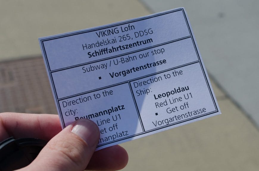 Not sure how to take the U-Bahn into Vienna's Inner Stadt? No worries: Viking will provide you with all the necessary details! Photo © 2015 Aaron Saunders