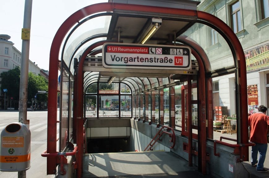 ...and find the station entrance marked "Reumanplatz." Photo © 2015 Aaron Saunders
