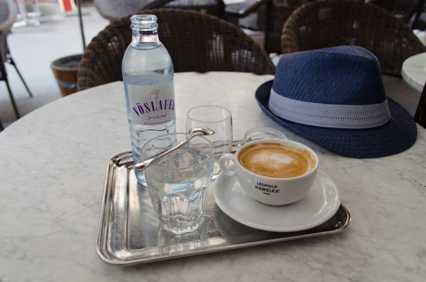 Cafe Melange at Cafe Hawelka. Photo © 2015 Aaron Saunders
