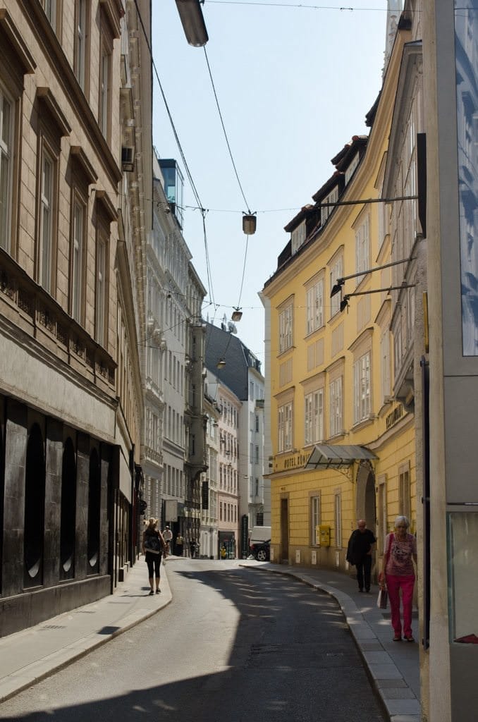 The Goulash Museum is just a few blocks down this street from St. Stephan's Cathedral. Photo © 2015 Aaron Saunders