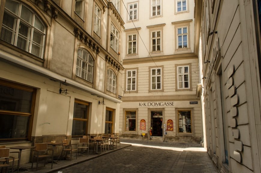 Vienna's narrow, winding streets hold many charms and secrets. Photo © 2015 Aaron Saunders