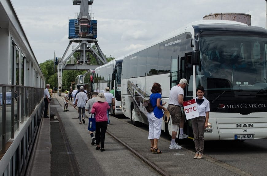 And They're Off! Guests board coaches for our afternoon of touring in nearby Bamberg, Germany. Photo © 2015 Aaron Saunders