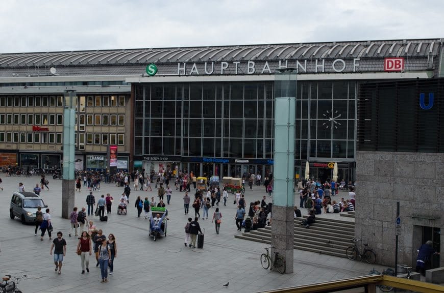 Cologne Hauptbanhof, or Central Station, is steps from the Dom - and your river cruise ship! Photo ©  2015 Aaron Saunders