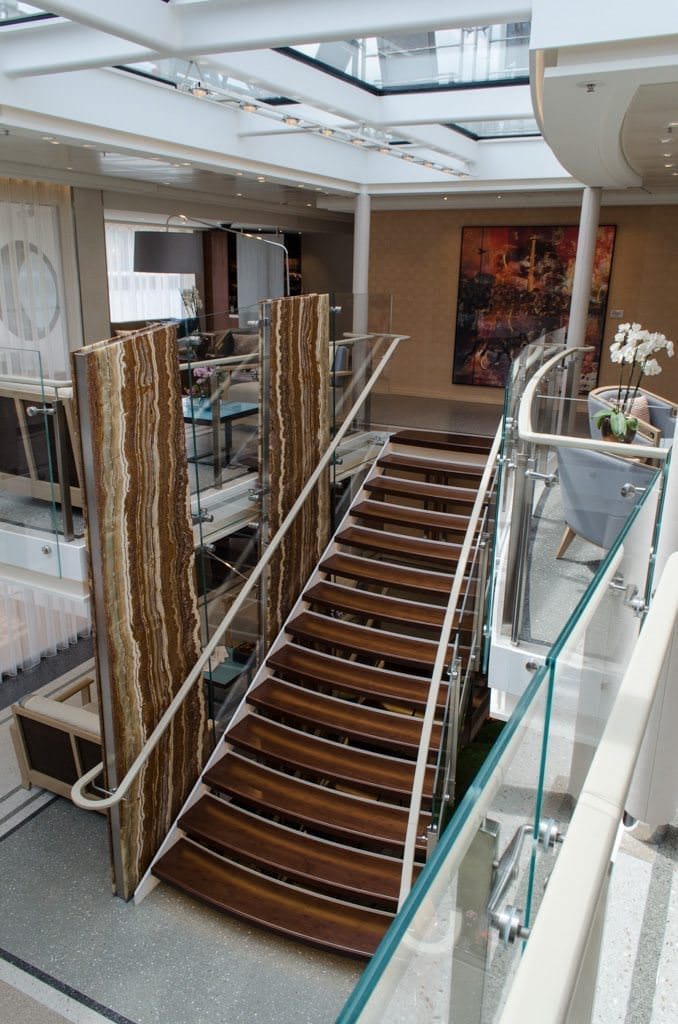 Viking Vidar's exquisite atrium. Photo ©  2015 Aaron Saunders