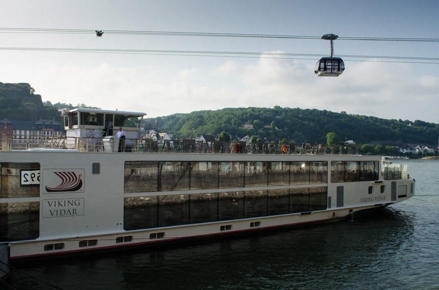 Viking River Cruises' Viking Vidar docked in Koblenz, Germany this morning. Photo © 2015 Aaron Saunders
