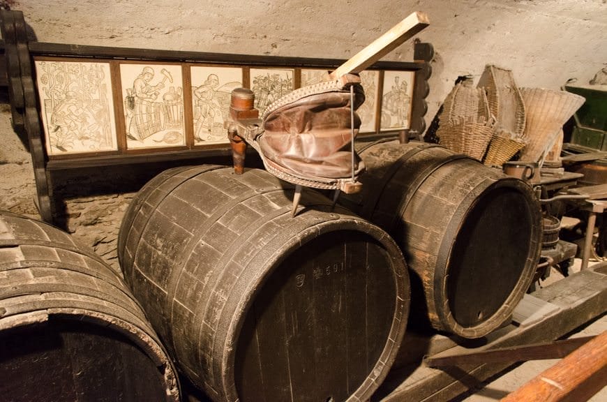 A wine cellar was essential in a medieval fortress. With water undrinkable, most people were "on the sauce" for most of the day. Photo © 2015 Aaron Saunders
