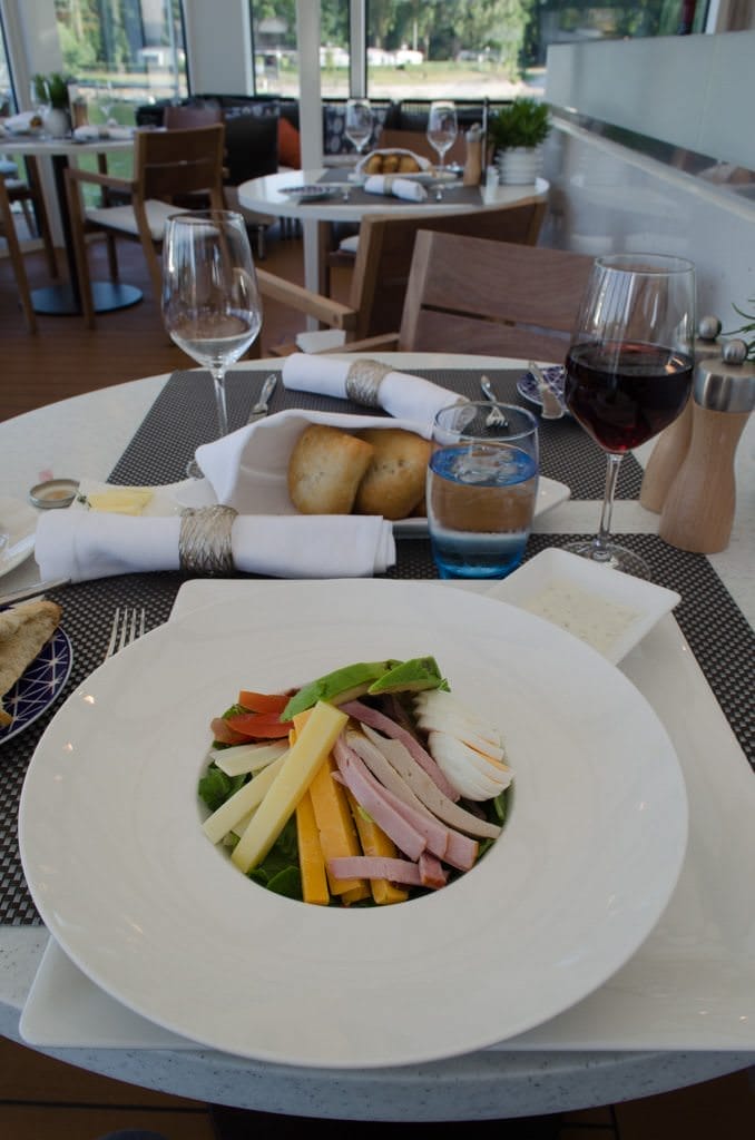 Truth in Photography: horizontally, my meal is very healthy. I've been responsible. Photo ©  2015 Aaron Saunders